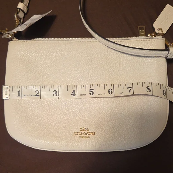 Coach Cream Leather Crossbody Bag BRAND NEW WITH TAGS - Picture 6 of 9